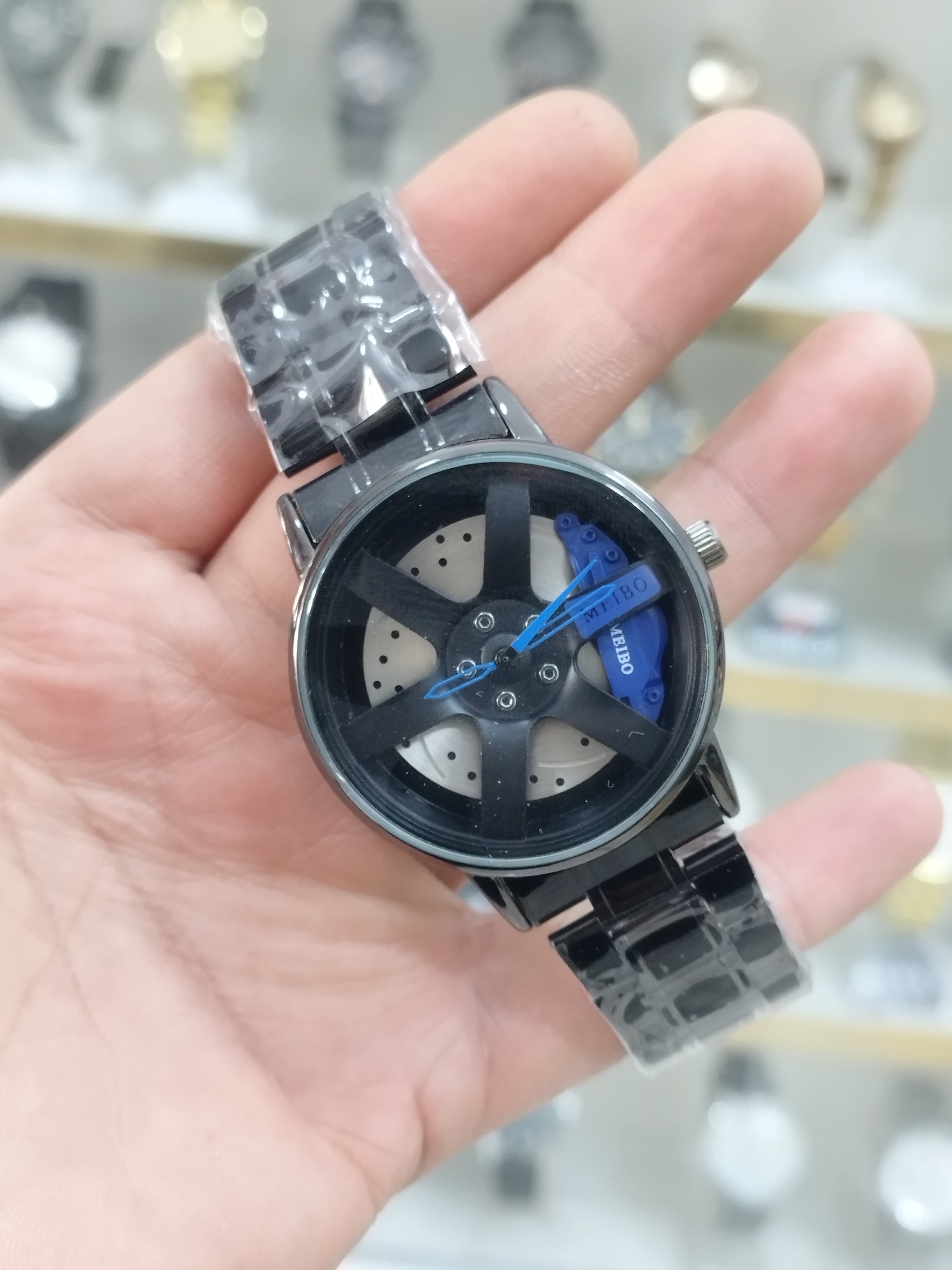 ساعت مردانه پسرانه رینگی ثابت اسپرت استیل رنگ ثابت همراه با باتری اشانتیون